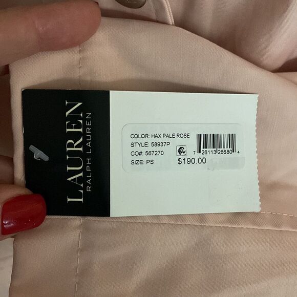 Ralph Lauren Wind -Rain Zipper coat and button closure Sz Petit S NWT Hale Rose - Picture 8 of 14